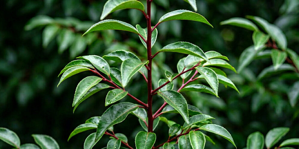 Close up blad portugese laurier